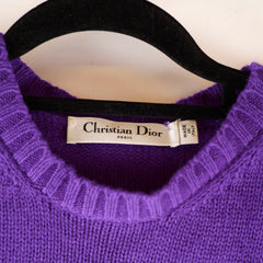 Dior Purple Cashmere Knit Top 34