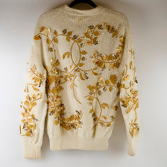 Chanel Embroidered Sweater Size 34 18C Paris Greece Runway