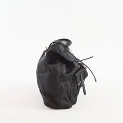 Prada Mini Nylon Chain Backpack Black