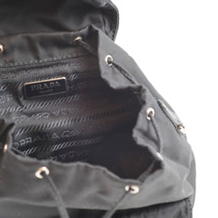 Prada Mini Nylon Chain Backpack Black