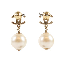 Chanel Chanel Pearl Drop Stud Earrings