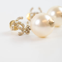 Chanel Chanel Pearl Drop Stud Earrings