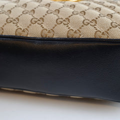 Gucci Medium Marmont Camera Bag GG Supreme Canvas Beige/Black