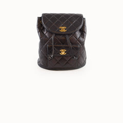 Chanel Duma Backpack 24K Gold Black Vintage