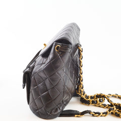 Chanel Duma Backpack 24K Gold Black Vintage