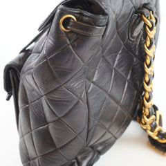 Chanel Duma Backpack 24K Gold Black Vintage