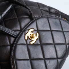 Chanel Duma Backpack 24K Gold Black Vintage