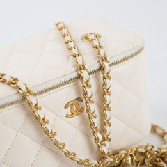 Chanel Pearl Crush Vanity Lambskin White GHW 31 Series