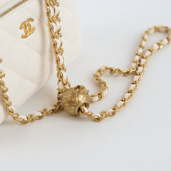 Chanel Pearl Crush Vanity Lambskin White GHW 31 Series