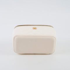 Chanel Pearl Crush Vanity Lambskin White GHW 31 Series