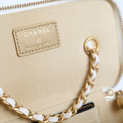 Chanel Pearl Crush Vanity Lambskin White GHW 31 Series