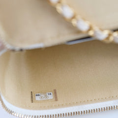 Chanel Pearl Crush Vanity Lambskin White GHW 31 Series