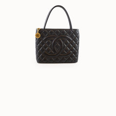 Chanel Medallion Tote Black Caviar 24K Gold