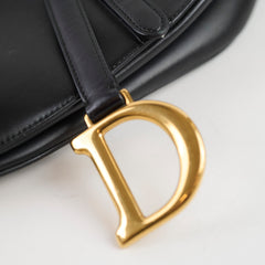 Christian Dior Medium Saddle Leather Black