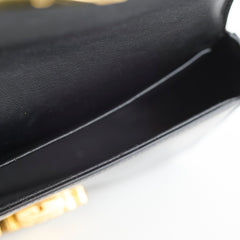 Celine Triomphe Shoulder Bag Leather Black
