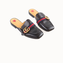 Gucci Pricetown Mules Leather Black - Size 36