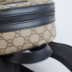 Gucci Small Eden Backpack GG Supreme Canvas Beige/Ebony