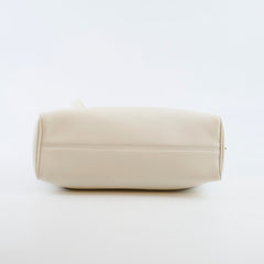 Prada Soft Grain Medium White Shoulder Bag
