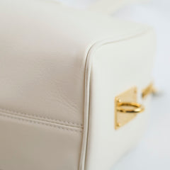 Prada Soft Grain Medium White Shoulder Bag