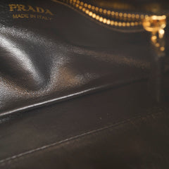 Prada Soft Grain Medium White Shoulder Bag
