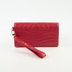 Louis Vuitton New Wave Long Wallet Leather Rouge
