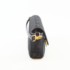 Fendi Medium Baguette Zucca Black