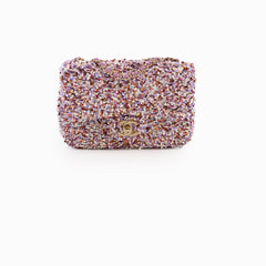 Chanel Mini Sequin Flap Pink/Lavender/White - 2026 Spring Collection