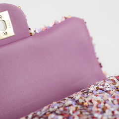 Chanel Mini Sequin Flap Pink/Lavender/White - 2026 Spring Collection
