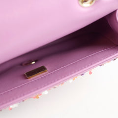 Chanel Mini Sequin Flap Pink/Lavender/White - 2026 Spring Collection