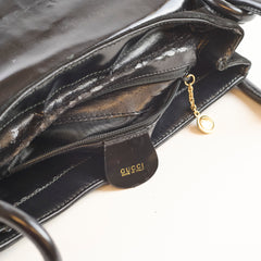 Gucci Vintage Nubuck Shoulder Bag Black