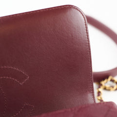 Chanel CC Filigree Flap Caviar Burgundy