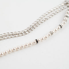Chanel Long Necklace Crystal Pearl Costume Jewellery
