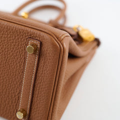 Hermes Birkin 25 Gold GHW Togo - Stamp Z