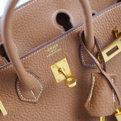 Hermes Birkin 25 Gold GHW Togo - Stamp Z