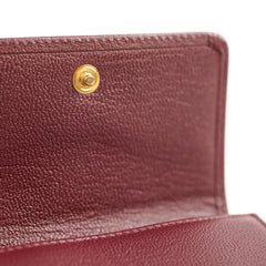 Chanel Vintage Small Flap Wallet Burgundy
