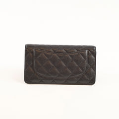 Chanel Long Wallet Black Caviar