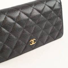 Chanel Long Wallet Black Caviar