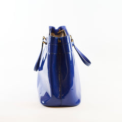 Gucci Bright Pit Tote Blue Patent