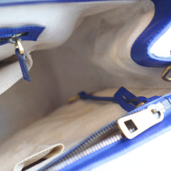 Gucci Bright Pit Tote Blue Patent