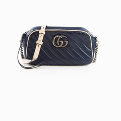 Gucci GG Marmont Small Torchon Camera Bag Navy