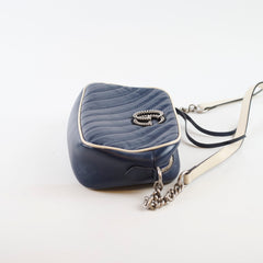 Gucci GG Marmont Small Torchon Camera Bag Navy