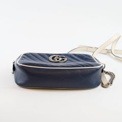 Gucci GG Marmont Small Torchon Camera Bag Navy
