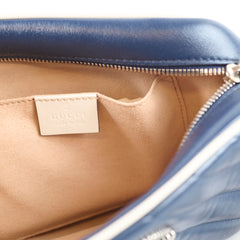 Gucci GG Marmont Small Torchon Camera Bag Navy