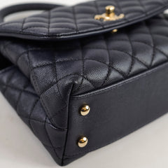 Chanel Small Coco Handle Caviar Navy