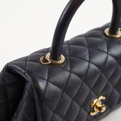 Chanel Small Coco Handle Caviar Navy