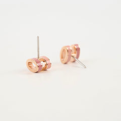 Hermes Mini Pop H Rose Stud Earrings