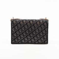 Christian Dior Crystal Embellished Diorama Oblique Black