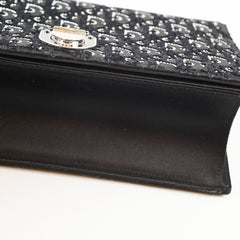 Christian Dior Crystal Embellished Diorama Oblique Black
