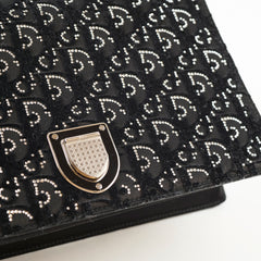 Christian Dior Crystal Embellished Diorama Oblique Black