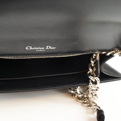 Christian Dior Crystal Embellished Diorama Oblique Black
